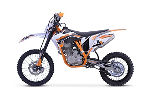 Trailmaster TM31 PRO 250, W/Head Light. 5 Speed Manual, 34 inch seat Height, Electric Start, Inverted Forks, Adjustable Shocks (Red)
