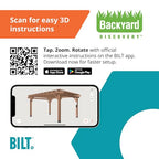 Backyard Discovery Beaumont 16 ft. x 12 ft. All Cedar Wooden Pergola Kit for Backyard, Deck, Garden, Patio, Outdoor Entertaining | Wind Rated at 100 MPH Light Brown