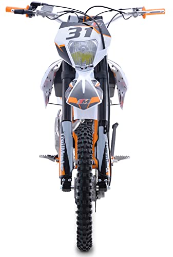 Trailmaster TM31 PRO 250, W/Head Light. 5 Speed Manual, 34 inch seat Height, Electric Start, Inverted Forks, Adjustable Shocks (Red)