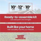 Handy Home Products Windemere 10x12 Do-it-Yourself Wooden Storage Shed with Floor