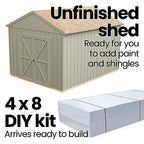 Handy Home Products Windemere 10x12 Do-it-Yourself Wooden Storage Shed with Floor