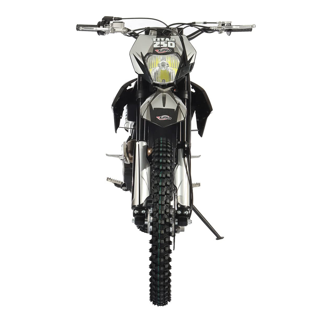 X-PRO 250cc Dirt Bike Zongshen Brand Engine, 5-Speed Manual Transmission, Electric/Kick Start! Big 21"/18" Wheels! (Black)