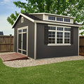 Handy Home Products Windemere 10x12 Do-it-Yourself Wooden Storage Shed with Floor