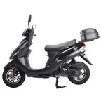 X-PRO Maui 50cc Moped Gas Moped Motorcycle 50cc Adult Aluminum Wheels (Black)