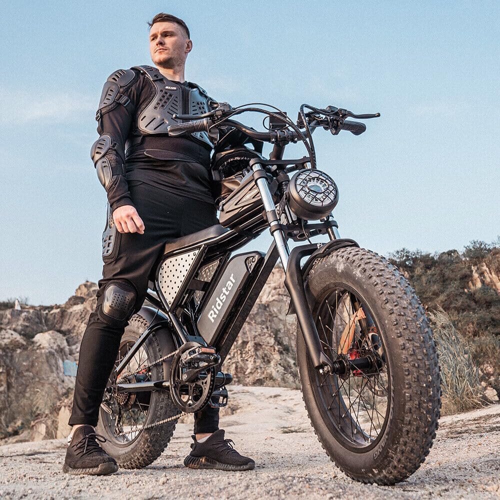 Bopzin Dual Motor Electric Bike, 2000W 37MPH Dirt Bike, 52V 40Ah Removable Battery, Max 180Miles Electric Motorcycle, 20" Fat Tire Ebike, 7-Speed & UL Bicicleta electrica para adultos
