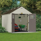 Suncast 8' x 10' Heavy-Duty Resin Tremont Storage Shed, Sand