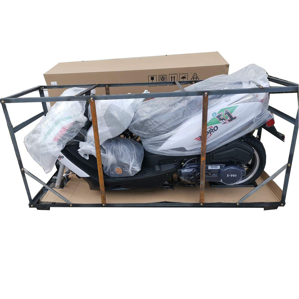 X-PRO 150cc Moped Street Gas Moped 150cc Adult Bike with 13" Aluminum Wheels!(Red)