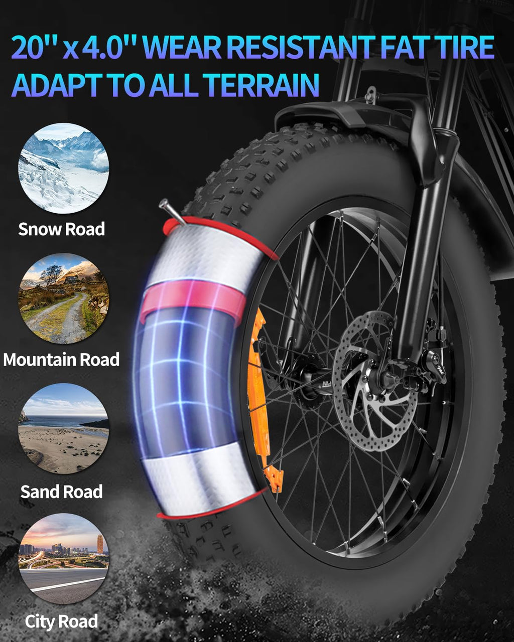 Ridstar Electric Motorcycles for Adults, 1000W 15AH 25MPH Max 35Miles Ebike,20'' Fat Tire Dirt Bike, Bicicleta electrica para adultos UL2849